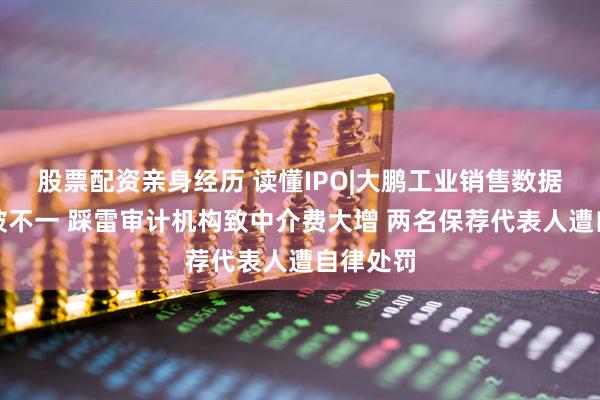 股票配资亲身经历 读懂IPO|大鹏工业销售数据前后信披不一 踩雷审计机构致中介费大增 两名保荐代表人遭自律处罚